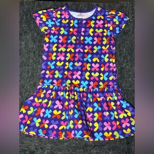 Hanna Andersson Multi Colored Floral Dress NWOT Size 130 6/7